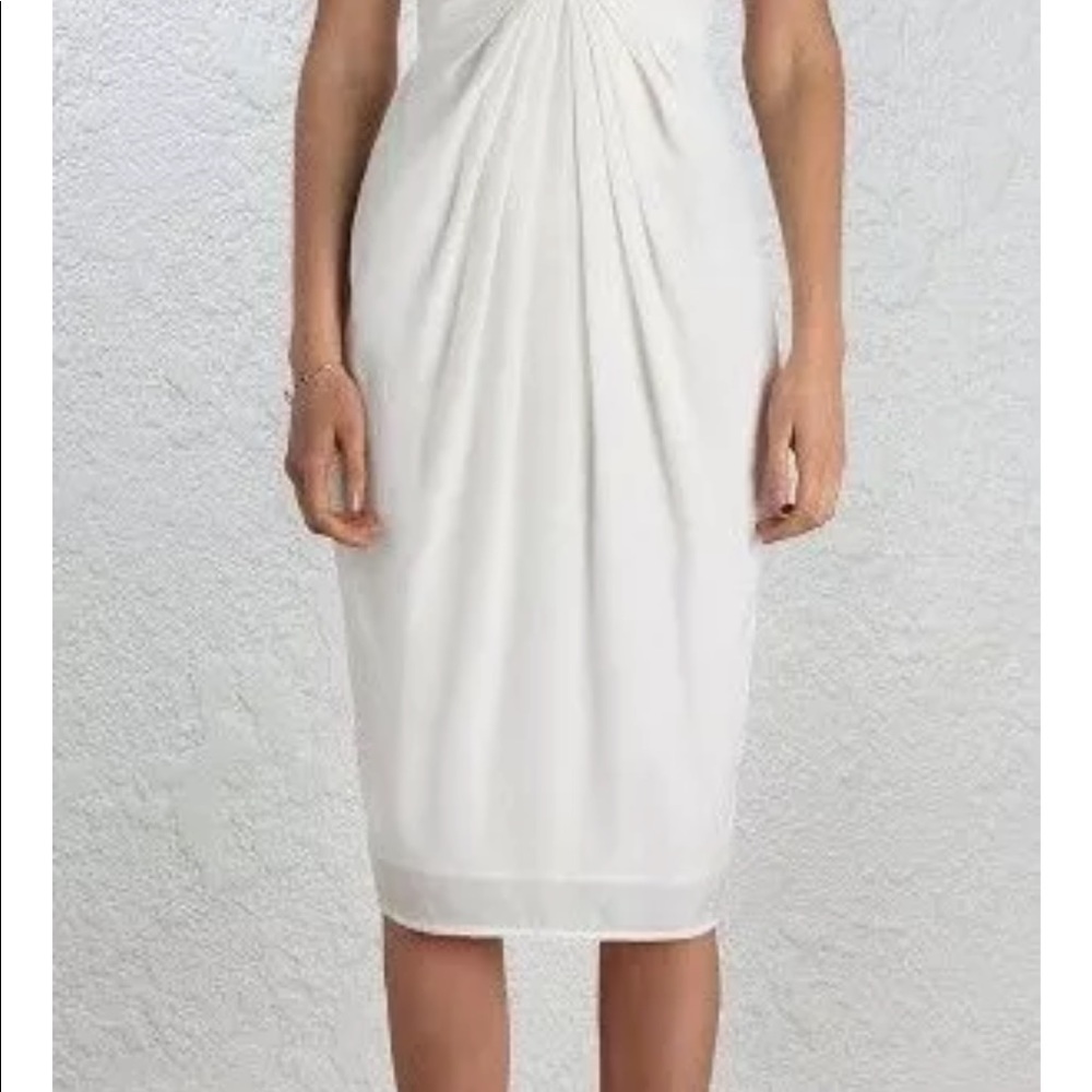 NWT Zimmermann Silk Crossback Dress Pearl White